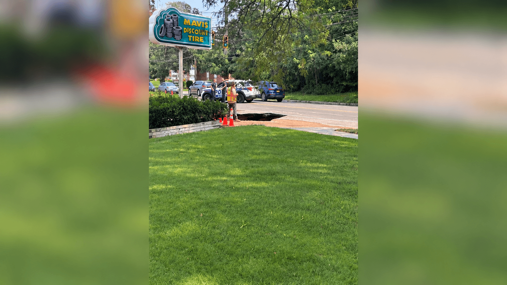Sinkhole Shuts Down Southbound Route 111 in Smithtown