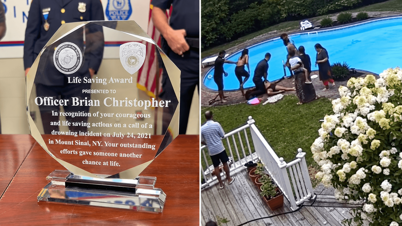 SCPD Officer Honored for Dramatic Pool Rescue