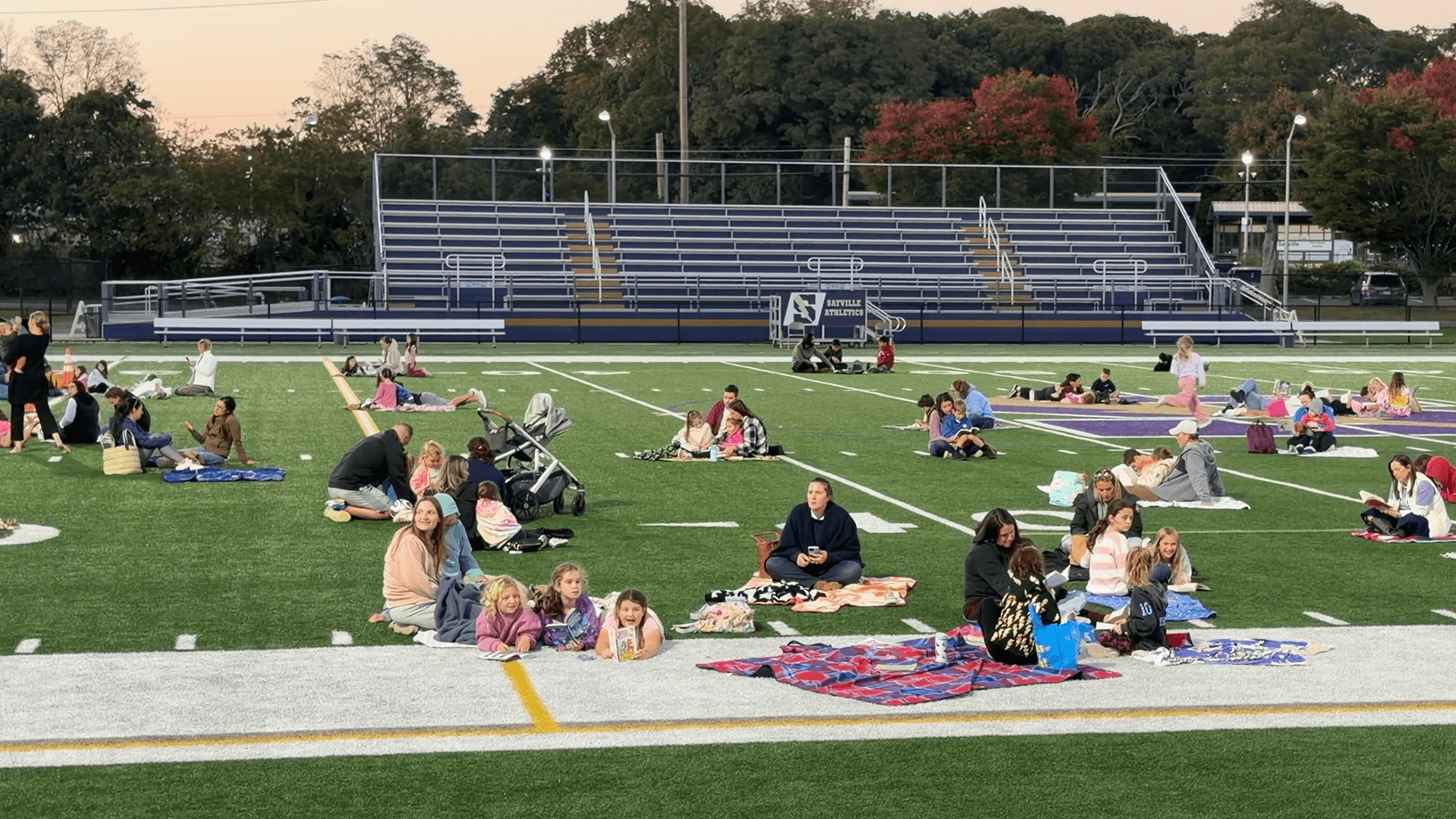 Sayville Turns Turf Field Into a Community Reading Celebration