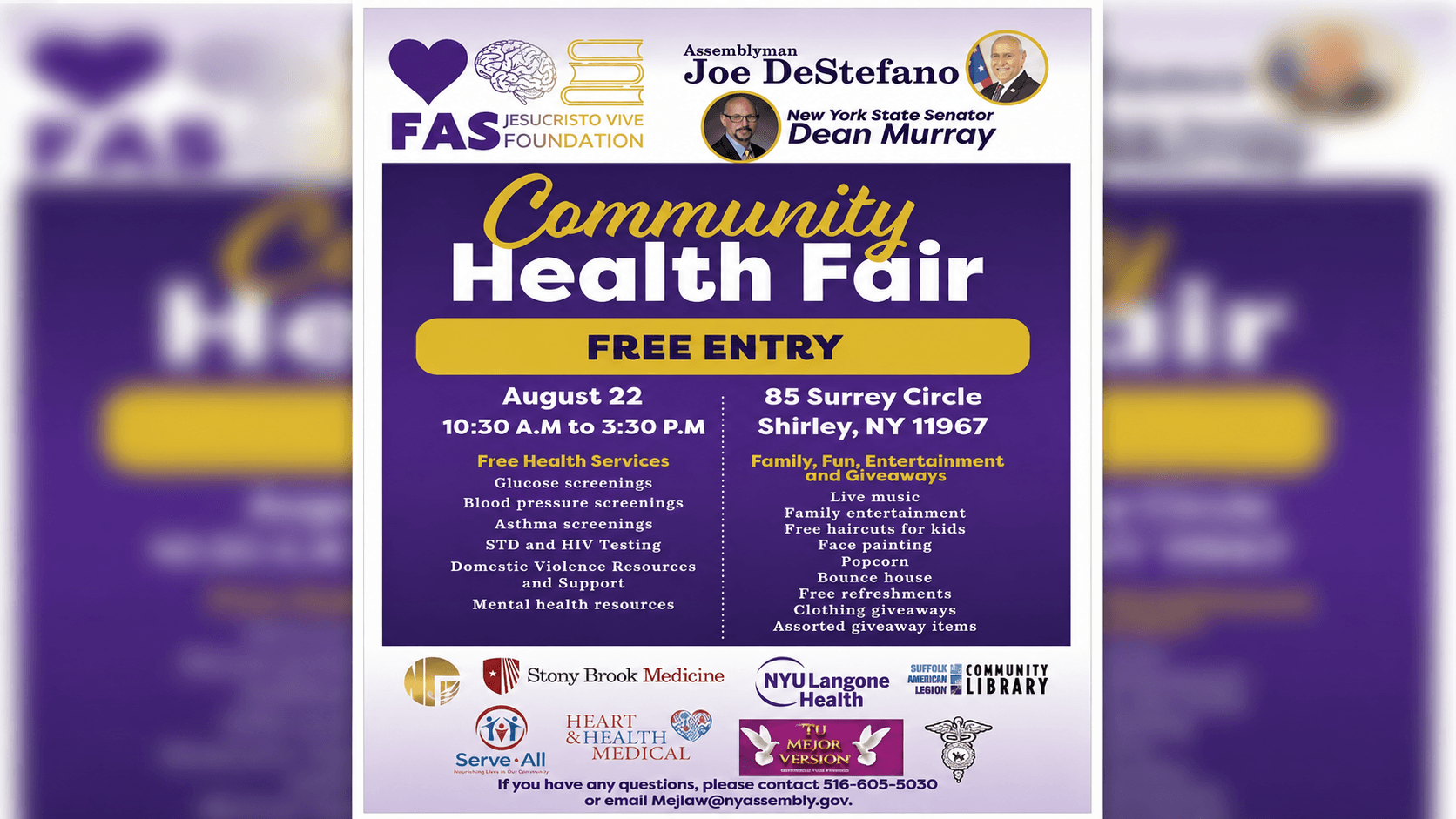 Free Community Health Fair Set for Shirley