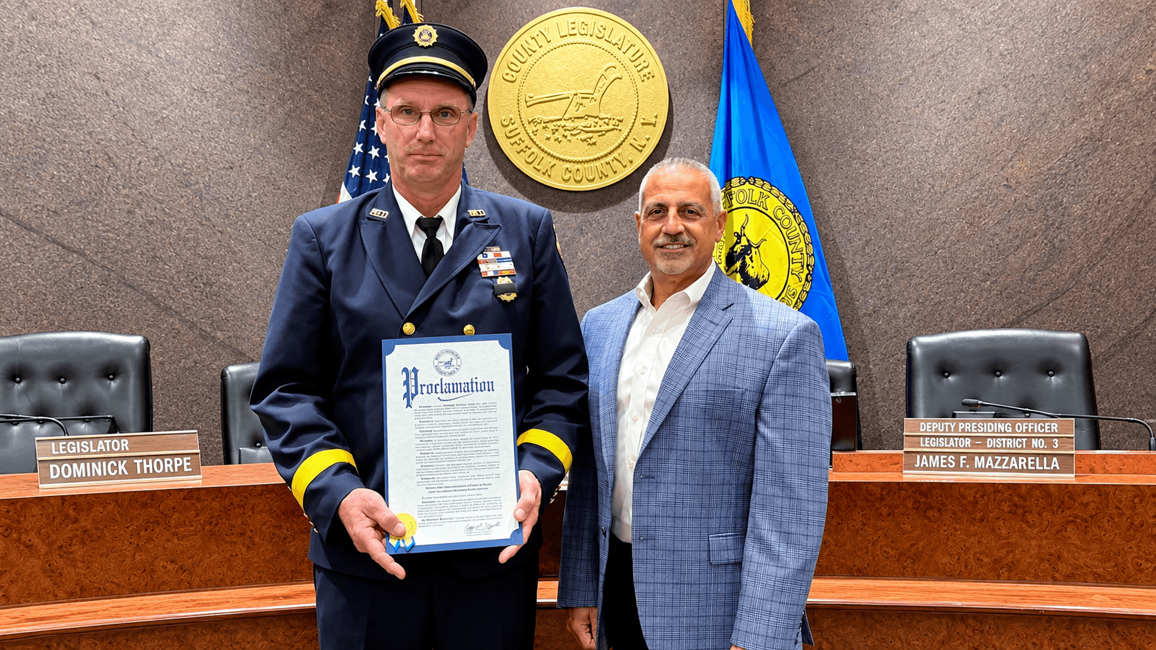 Mastic Firefighter Honored for Decades of Service