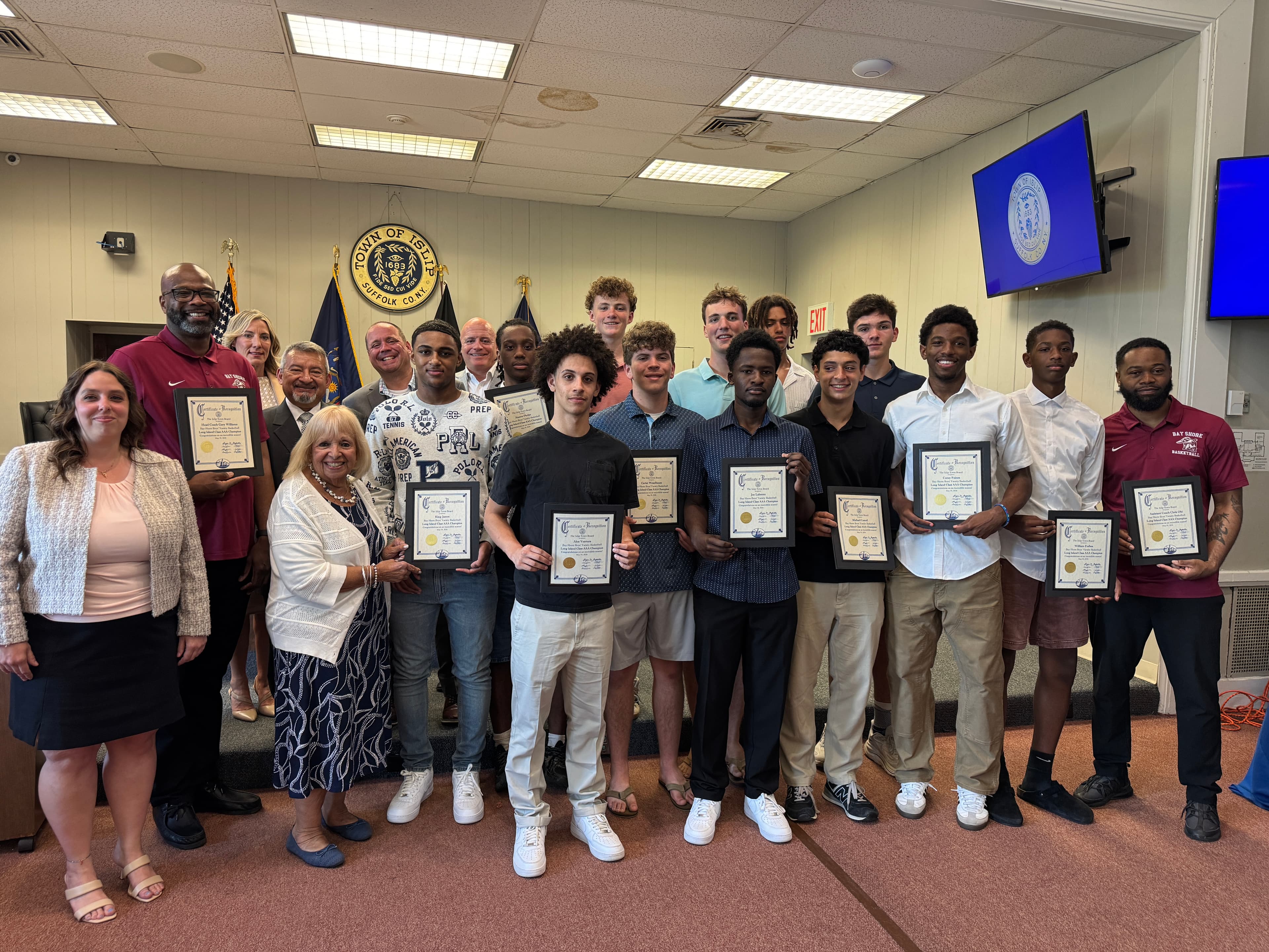 Bay Shore Basketball Honored for Championship Season