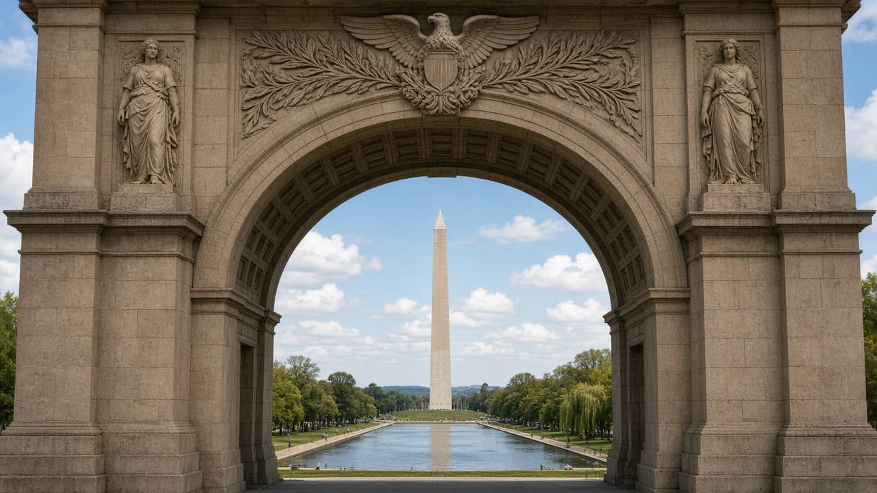 Trump Says D.C. Arch Will Double as Military Complex