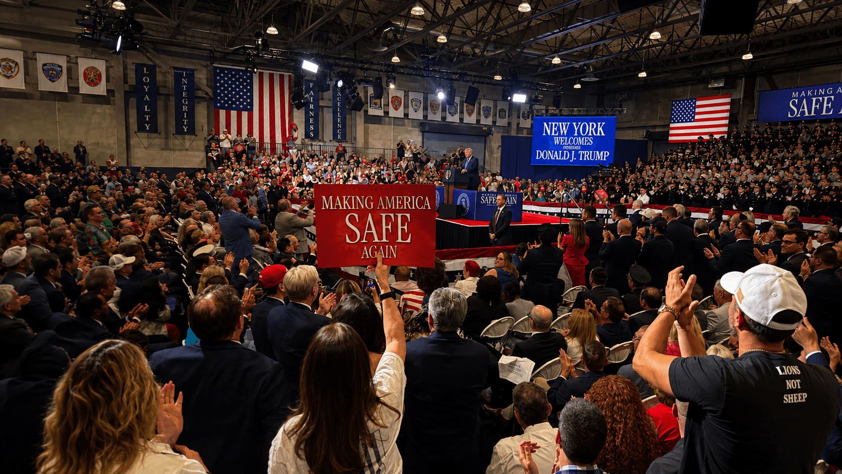 Long Island GOP Turns Out for Trump Rally