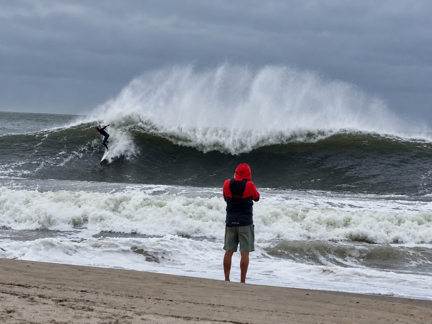 Huge Waves Draw Surfers To Long Island’s Shore
